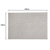 Tapis rectangulaire en laine tissée QUENTIN 160x230cm blanc/gris chiné