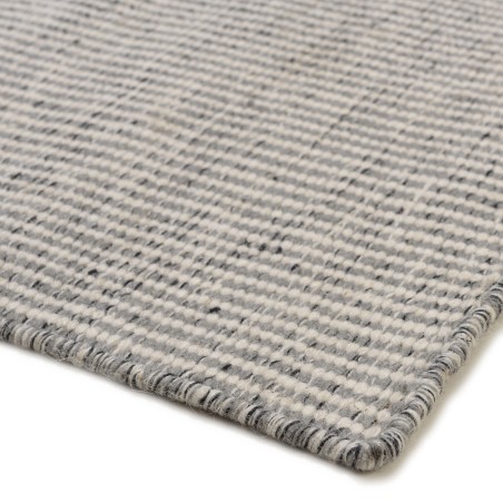 Tapis QUENTIN en laine tissée blanc/gris chiné 200x290cm