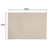 Tapis QUENTIN 160x230cm laine blanc/marron chiné