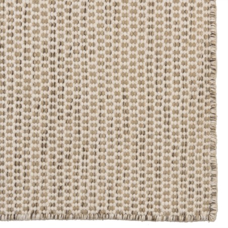 Tapis QUENTIN 160x230cm laine blanc/marron chiné