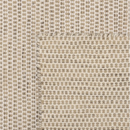Tapis QUENTIN 160x230cm laine blanc/marron chiné