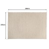 Quentin Rectangular Rug - 200 x 290 cm - Woven Wool - White/Mottled Brown