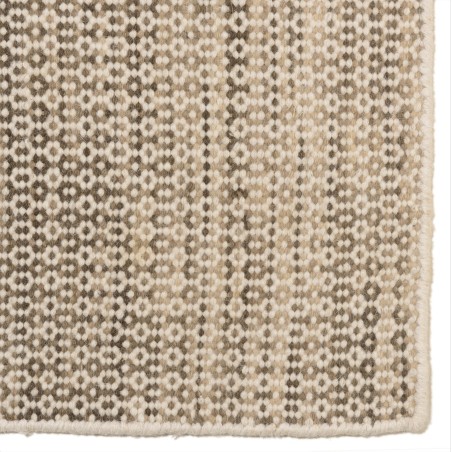 Tapis QUENTIN en laine tissée blanc et kaki 160x230cm