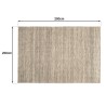 Quentin Rectangular Rug - White and Khaki, 200 x 290 cm