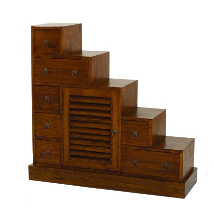 Meuble escalier LORINE en bois Mindi moyen