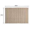 Quentin Rectangular Rug 160x230cm - Jute & Cotton in Sand/Ivory/Black