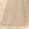 Quentin Rectangular Rug 200x290cm - Jute & Cotton in Sand/Ivory/Black