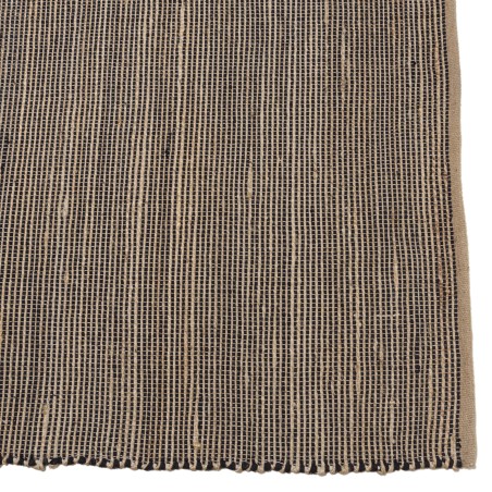 QUENTIN Rectangular Rug 160x230cm Jute Cotton Sand Black