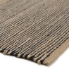Tapis QUENTIN en jute et coton 200x290cm - Sable et noir