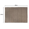 Tapis QUENTIN en jute et coton 200x290cm - Sable et noir