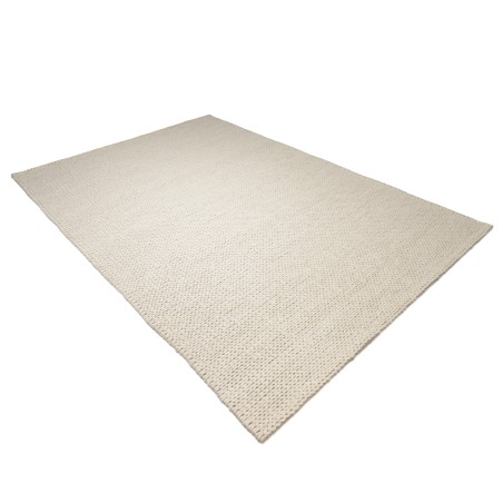 Tapis rectangulaire QUENTIN en laine écru 200x290cm