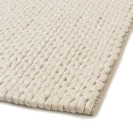 Tapis rectangulaire QUENTIN en laine écru 200x290cm