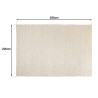 Tapis rectangulaire QUENTIN en laine écru 200x290cm