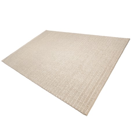 Tapis rectangulaire QUENTIN 200x290cm en laine tissée beige
