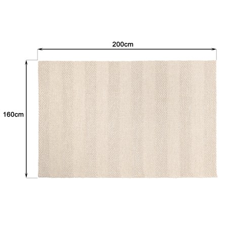 Quentin Rectangular Rug 160x230cm - Linen-Colored Wool