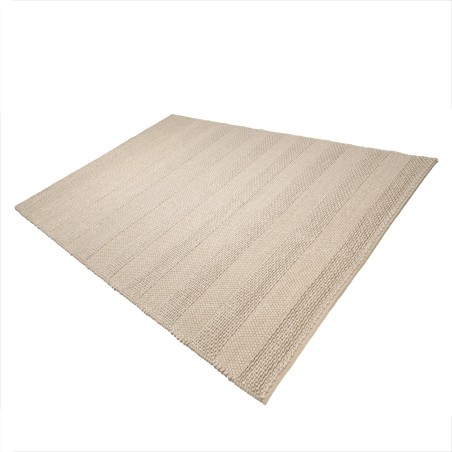 Tapis QUENTIN en laine tissée 200x290cm - Couleur lin