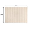 Tapis QUENTIN en laine tissée 200x290cm - Couleur lin