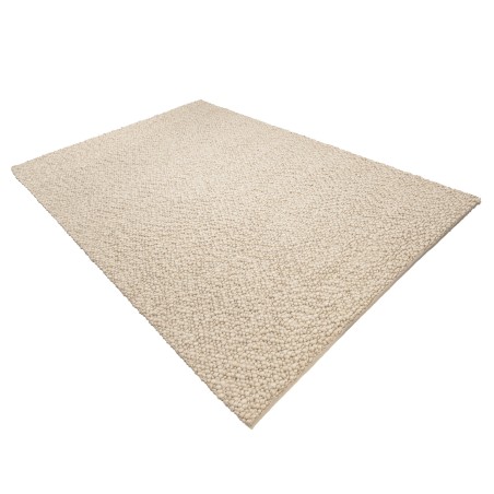Tapis QUENTIN en laine bouclée beige 160x230cm