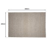 Tapis rectangulaire QUENTIN 200x290cm en laine bouclée taupe