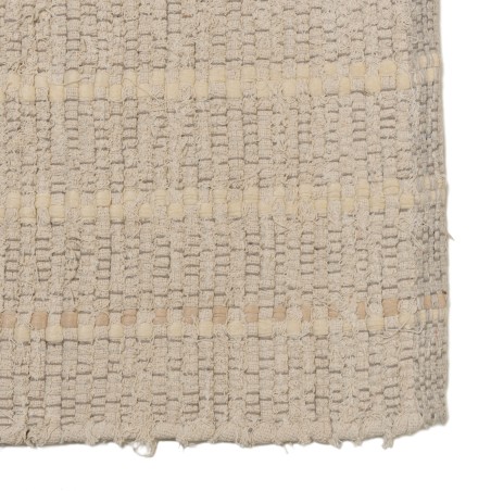Tapis rectangulaire en coton recyclé 200x290cm - couleur ivoire