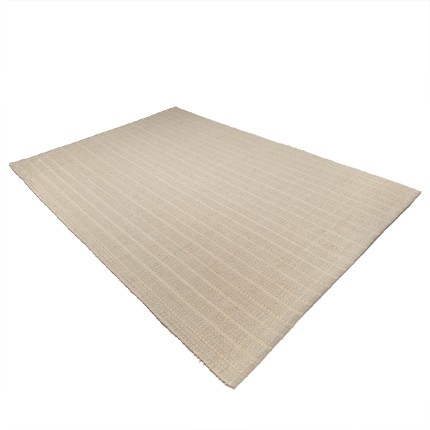 Tapis rectangulaire en coton recyclé 200x290cm - couleur ivoire