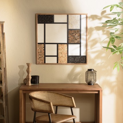 SANDY - Wall decoration 82x82cm Tricolour Mosaic