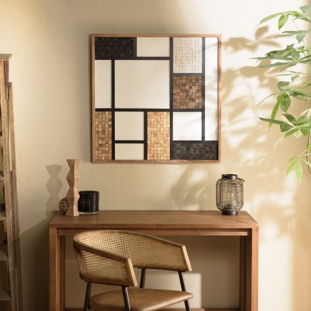SANDY - Wall decoration 82x82cm Tricolour Mosaic