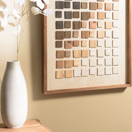 SANDY Wall Decoration 62x82cm Mosaic Gradient in Recycled Pine