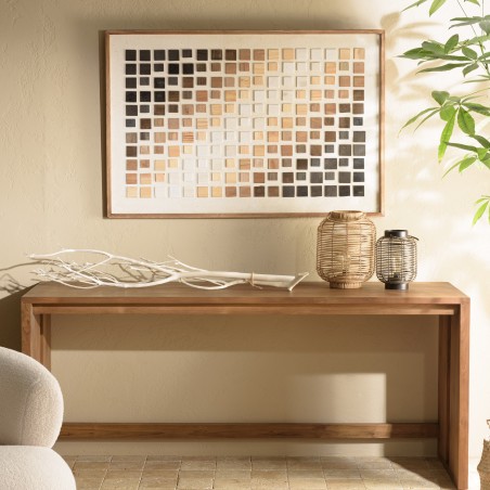 SANDY - Wall Decoration 82x122cm Mosaic Gradient in Recycled Pine