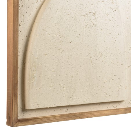 Décoration murale SANDY 62x82cm - Pin recyclé blanc