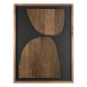 SANDY Wall Decoration 62x82cm - Recycled Pine Shapes on Black Background