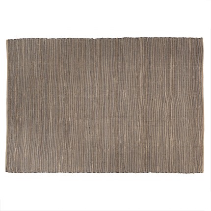 Tapis QUENTIN en jute et coton 200x290cm - Sable et noir