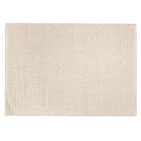 Quentin Rectangular Rug 160x230cm - Beige Woven Wool