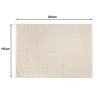 Tapis rectangulaire QUENTIN en laine tissée beige 160x230cm