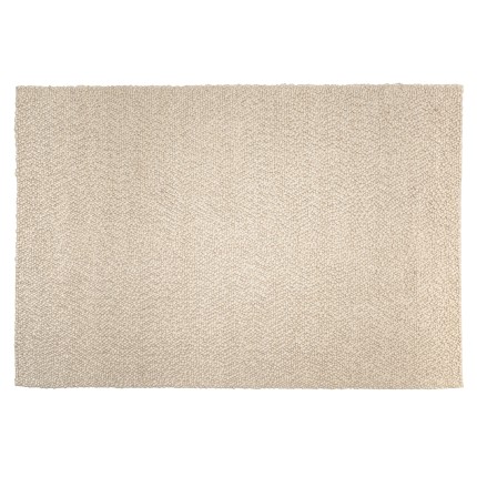Tapis rectangulaire QUENTIN en laine bouclée beige 200x290cm