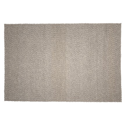 Tapis rectangulaire QUENTIN 200x290cm en laine bouclée taupe