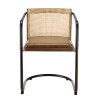 Lot de 2 fauteuils Marcel en manguier et cuir