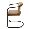 Lot de 2 fauteuils Marcel en manguier et cuir