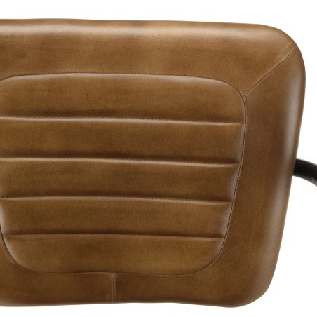 Fauteuil roulettes MARCEL en cuir matelassé