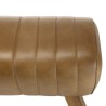 Banc matelassé cuir marron MARCEL