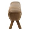 Banc matelassé cuir marron MARCEL