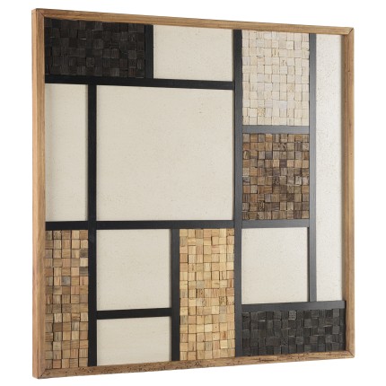 SANDY - Wall decoration 82x82cm Tricolour Mosaic