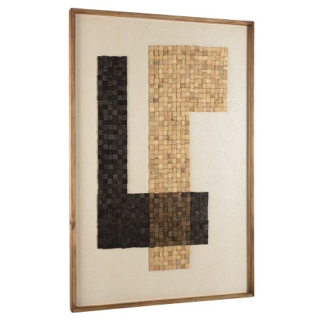 SANDY Wall Decoration 82x122cm Beige/Black Mosaic