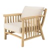 WILL - BORNEO Armchair | Natural Teak Branches with White Cushions