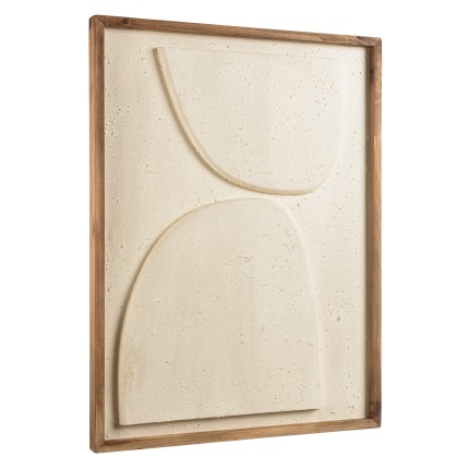 Décoration murale SANDY 62x82cm - Pin recyclé blanc