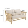 WILL - BORNEO 2-seater Sofa | Natural Teak Branches with White Cushions