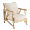 WILL - MADURA Armchair | Natural Teak Branches with White Cushions