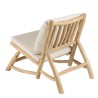 WILL Lounge Chair - Natural Teak Branches with White Cushion