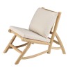 WILL Lounge Chair - Natural Teak Branches with White Cushion