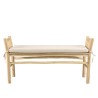 WILL Bench - Natural Teak Branches with White Cushion